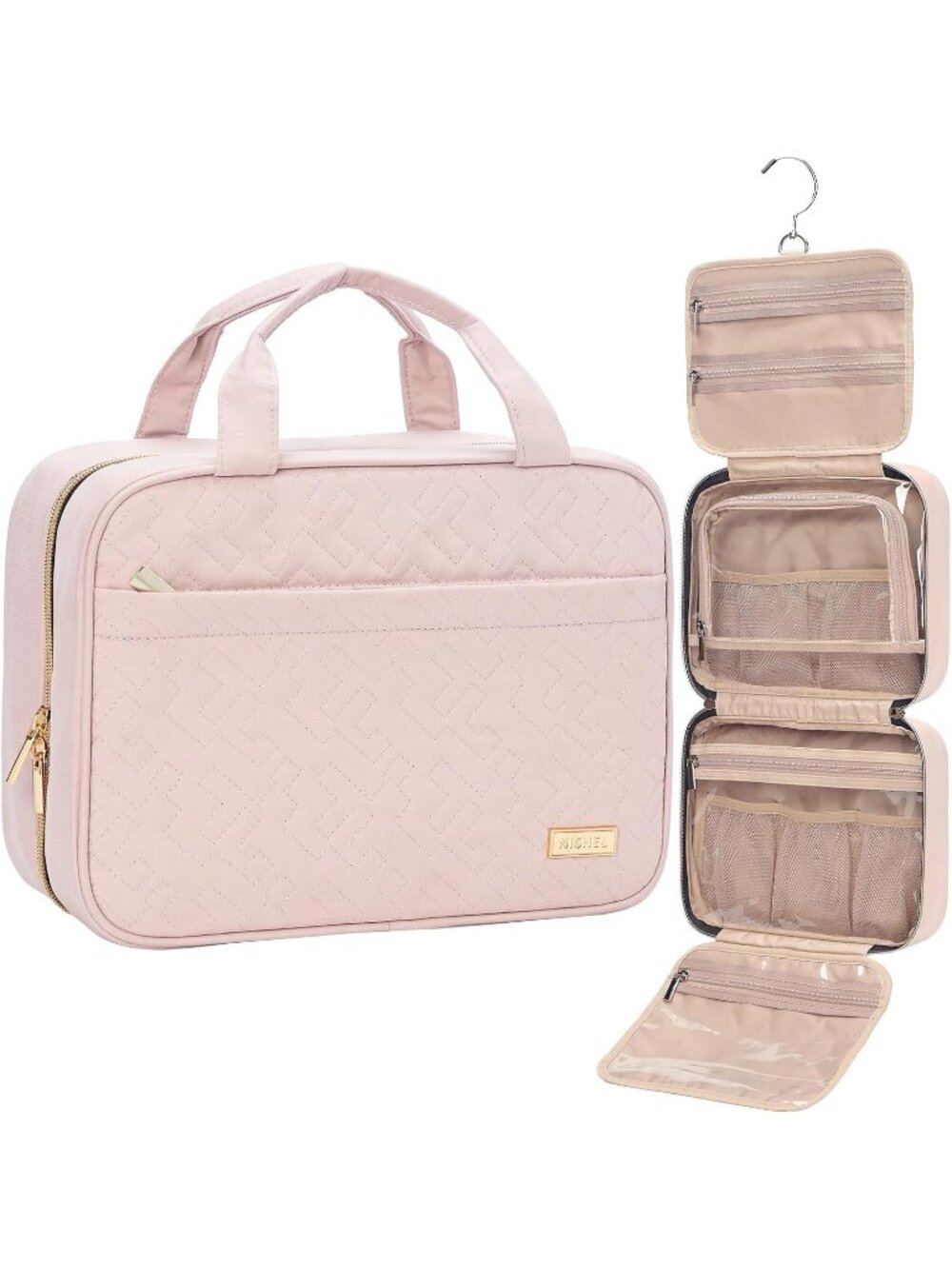 New Travel Toiletry Bag for women, Portable Hanging makeup Organizer